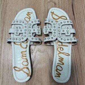 Sam Edelman Cream Studded Sandals